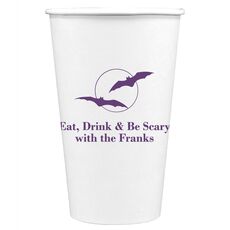 Full Moon with Bats Paper Coffee Cups