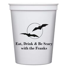 Full Moon with Bats Stadium Cups