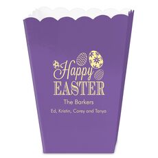 Happy Easter Eggs Mini Popcorn Boxes