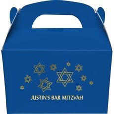 Modern Jewish Star Galaxy Gable Favor Boxes