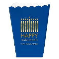 Modern Menorah Hanukkah Mini Popcorn Boxes