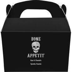 Bone Appetit Skull Gable Favor Boxes