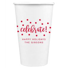 Confetti Dots Celebrate Paper Coffee Cups