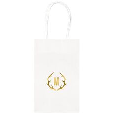 Antlers Initial Medium Twisted Handled Bags