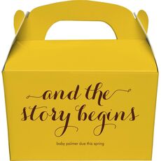 And the Story Begins Gable Favor Boxes