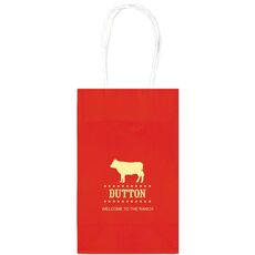 BBQ Cow Medium Twisted Handled Bags