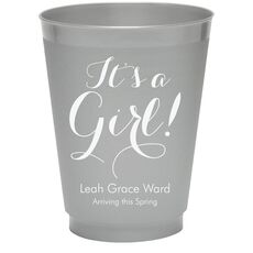 Elegant It's A Girl Colored Shatterproof Cups
