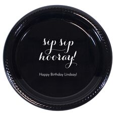 Elegant Sip Sip Hooray Plastic Plates