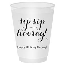 Elegant Sip Sip Hooray Shatterproof Cups