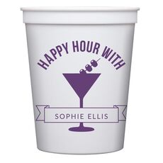 Happy Hour Martini Stadium Cups