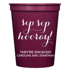 Elegant Sip Sip Hooray Stadium Cups