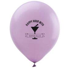 Happy Hour Martini Latex Balloons