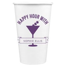 Happy Hour Martini Paper Coffee Cups