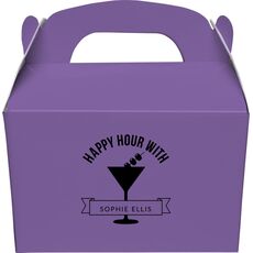 Happy Hour Martini Gable Favor Boxes