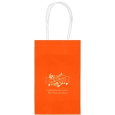 Bridal Shower Ribbon Medium Twisted Handled Bags