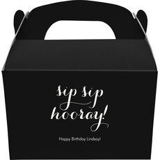 Elegant Sip Sip Hooray Gable Favor Boxes