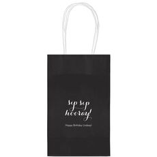 Elegant Sip Sip Hooray Medium Twisted Handled Bags