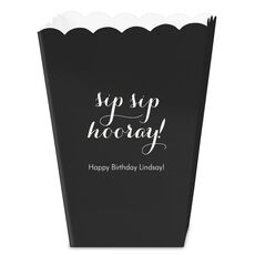 Elegant Sip Sip Hooray Mini Popcorn Boxes