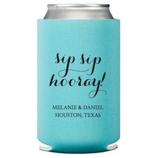 Elegant Sip Sip Hooray Collapsible Huggers