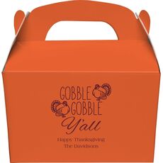 Gobble Gobble Y'all Gable Favor Boxes
