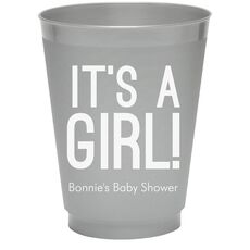 Bold It's A Girl Colored Shatterproof Cups