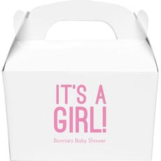Bold It's A Girl Gable Favor Boxes