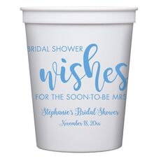 Bridal Shower Wishes Stadium Cups