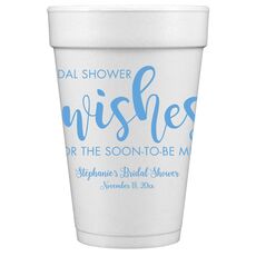 Bridal Shower Wishes Styrofoam Cups