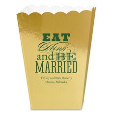 Eat Drink and Be Married Mini Popcorn Boxes