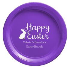Script Happy Easter Bunny Paper Plates