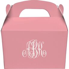 Large Interlocking Script Monogram Gable Favor Boxes