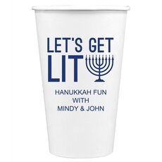 Let's Get Lit Paper Coffee Cups