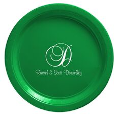 Elegant Initial Paper Plates