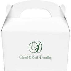 Elegant Initial Gable Favor Boxes
