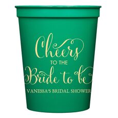 Cheers To The Bride To Be Stadium Cups