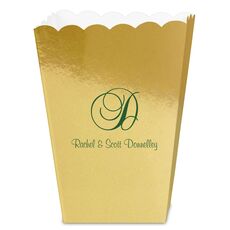 Elegant Initial Mini Popcorn Boxes
