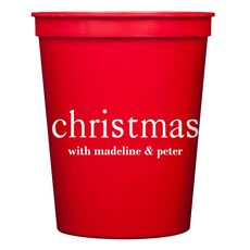Big Word Christmas Stadium Cups