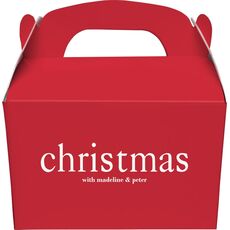 Big Word Christmas Gable Favor Boxes
