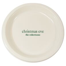Big Word Christmas Eve Plastic Plates