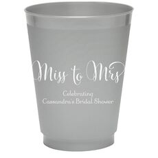 Miss To Mrs Colored Shatterproof Cups