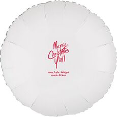 Fun Merry Christmas Y'all Mylar Balloons