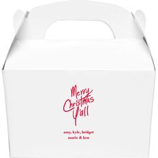 Fun Merry Christmas Y'all Gable Favor Boxes