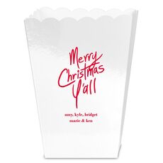 Fun Merry Christmas Y'all Mini Popcorn Boxes