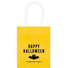 Happy Halloween Bat Mini Twisted Handled Bags