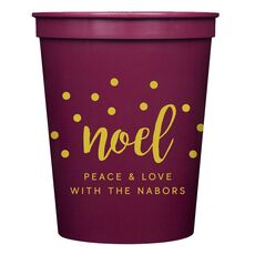Confetti Dots Noel Stadium Cups