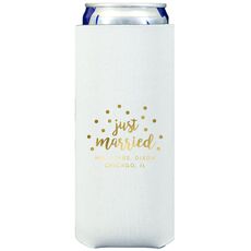 Confetti Dots Just Married Collapsible Slim Huggers