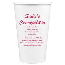 A Lot of Text Paper Coffee Cups