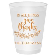 Give Thanks Shatterproof Cups