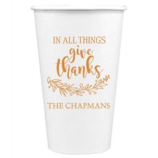 Give Thanks Paper Coffee Cups