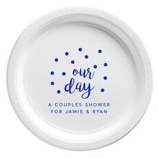 Confetti Dots Our Day Paper Plates